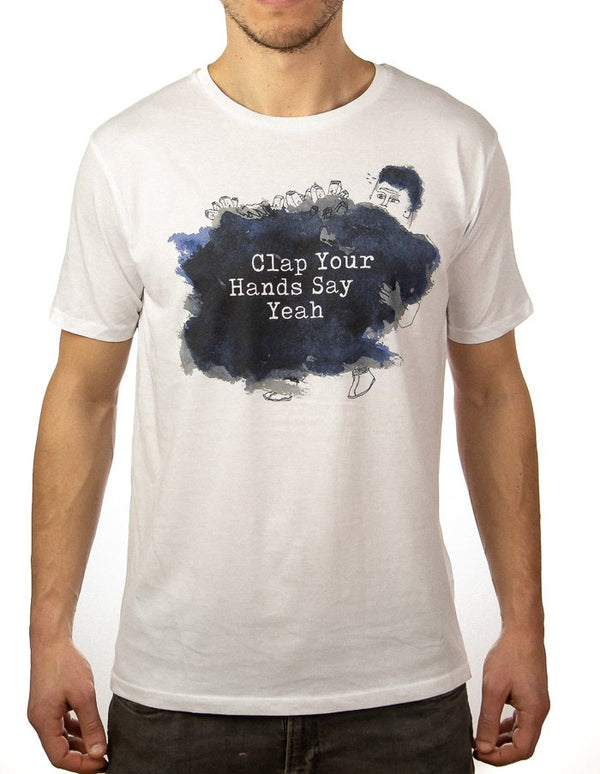 CLAP YOUR HANDS SAY YEAH "Aquarell" T-Shirt WHITE