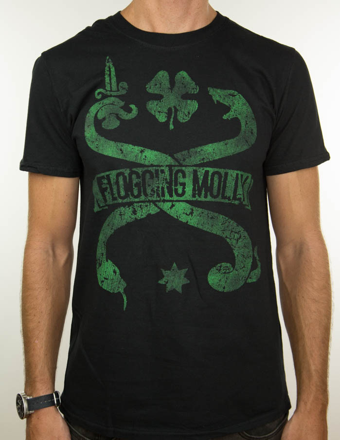 FLOGGING MOLLY "snake vintage" T-Shirt BLACK