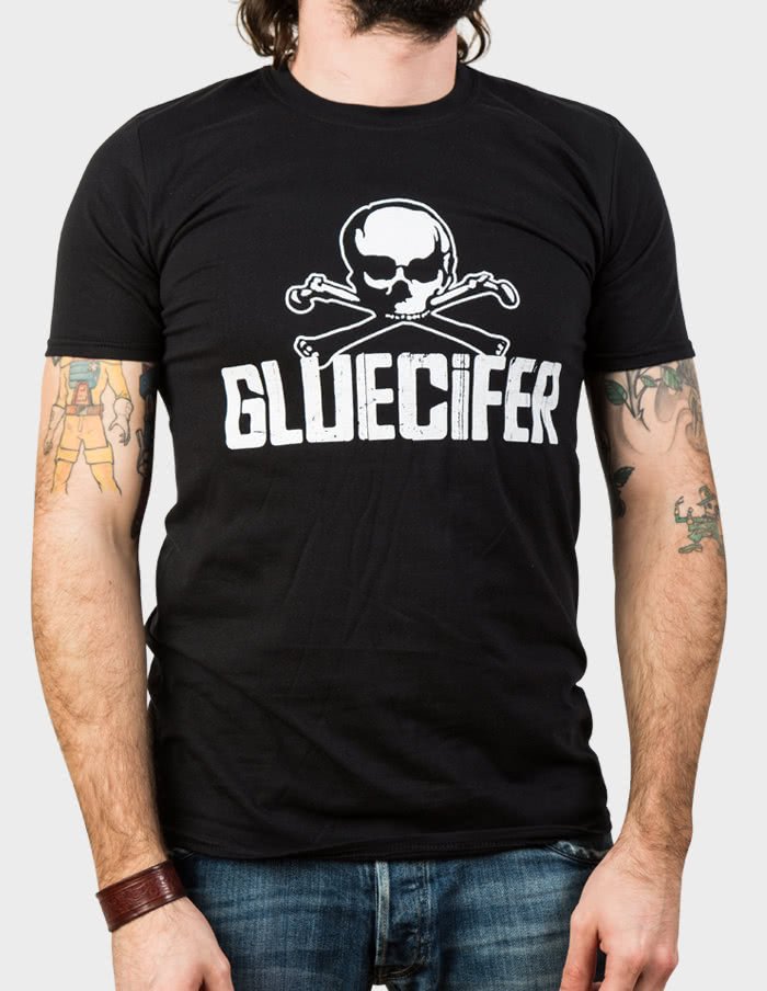 GLUECIFER "Skull" T-Shirt BLACK