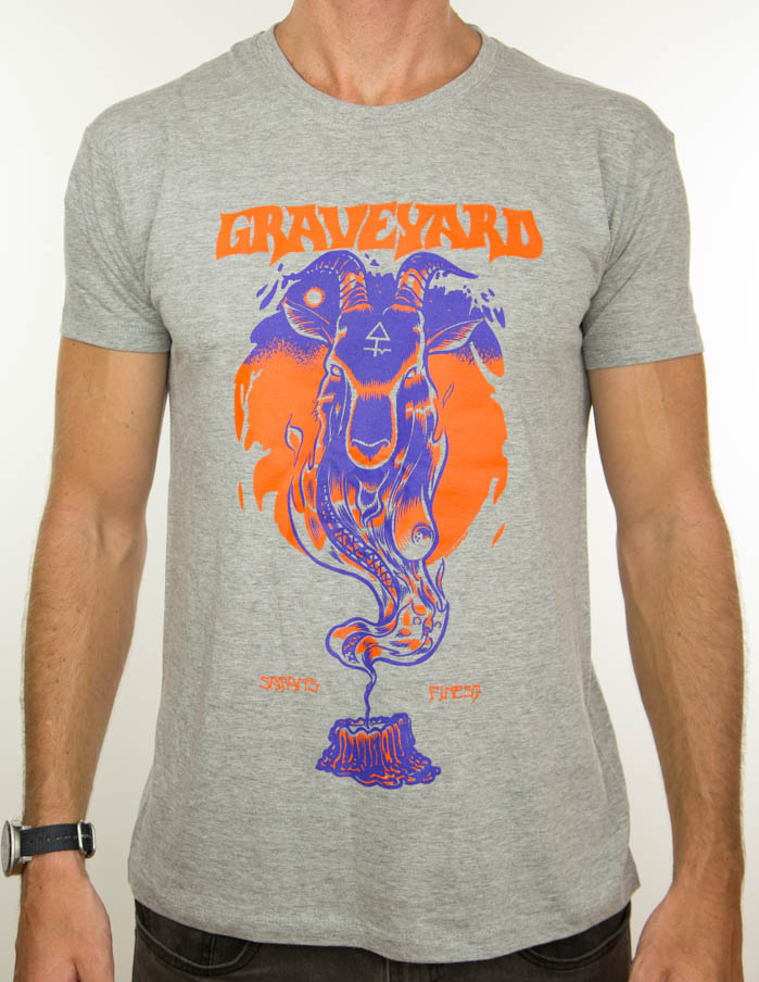 GRAVEYARD "Satan" T-Shirt GREY