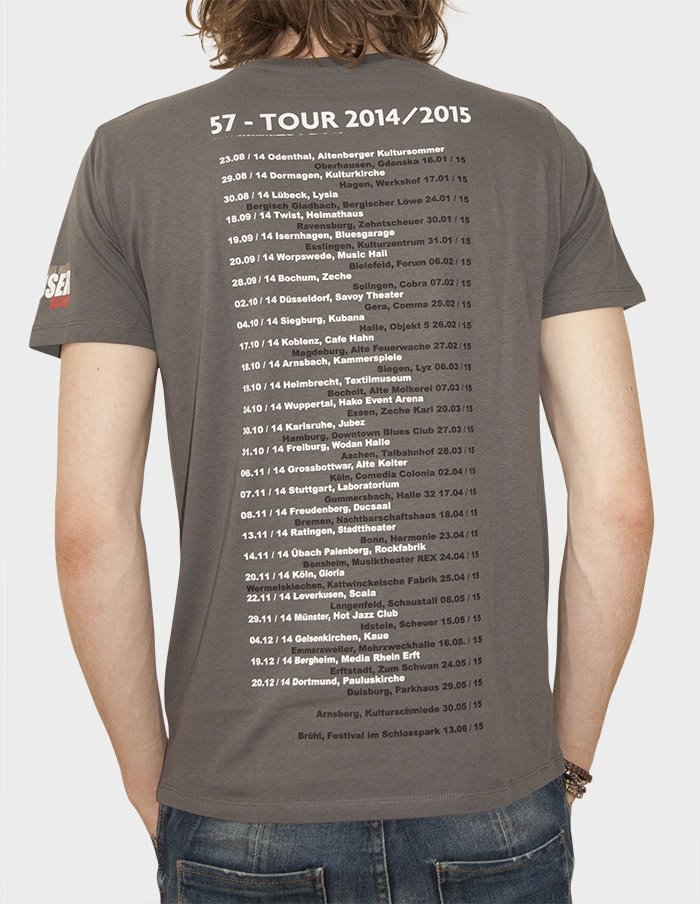 KLAUS MAJOR HEUSER BAND "57-Tour" T-Shirt CHARCOAL
