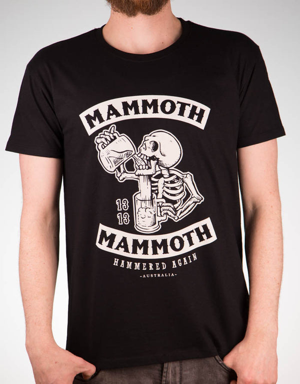 MAMMOTH MAMMOTH "Drunken Skull" T-Shirt BLACK