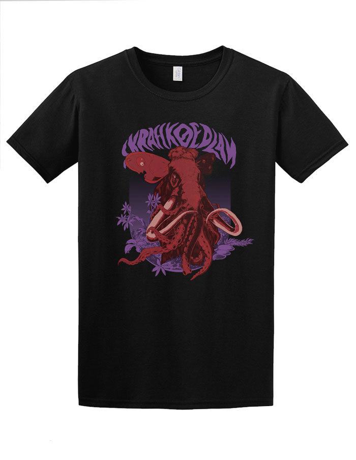 SKRAECKOEDLAN "Red Octoelephant" T-Shirt BLACK