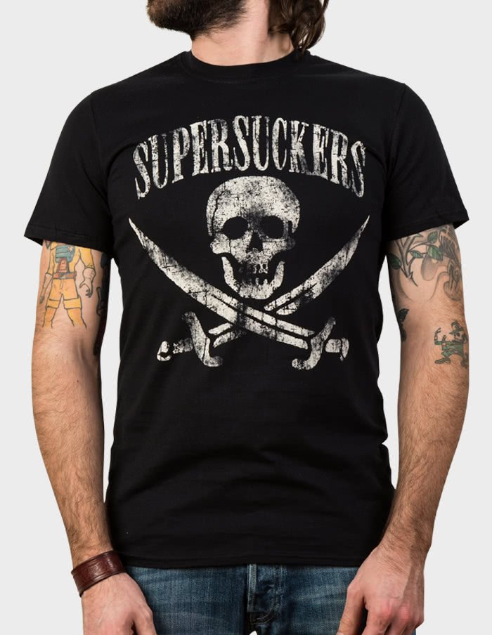 SUPERSUCKERS "Jolly Roger" T-Shirt BLACK