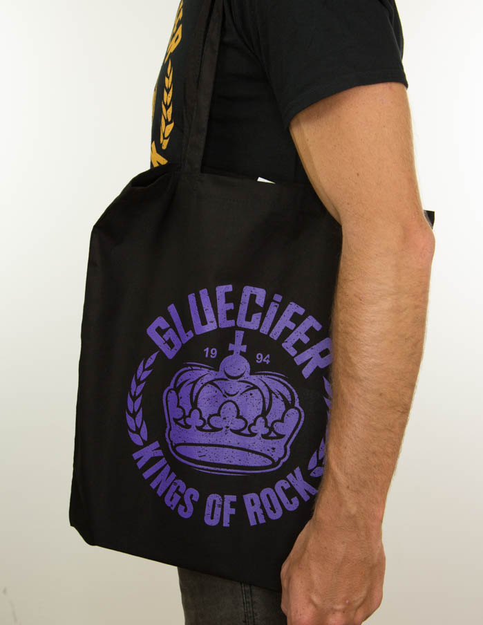 GLUECIFER "crown" Tote-Bag BLACK