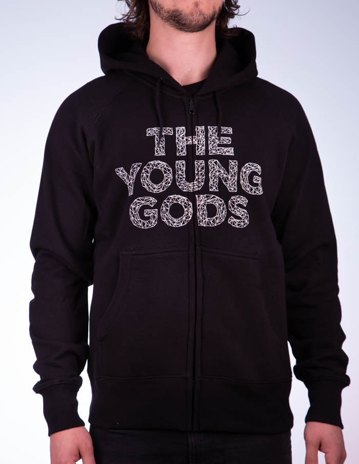 THE YOUNG GODS "Typo" Zip-Hoodie BLACK