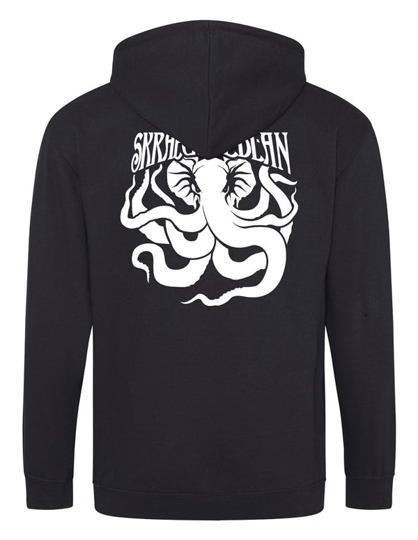 SKRAECKOEDLAN "Elephantopuss" Zip Hooded Sweatshirt BLACK
