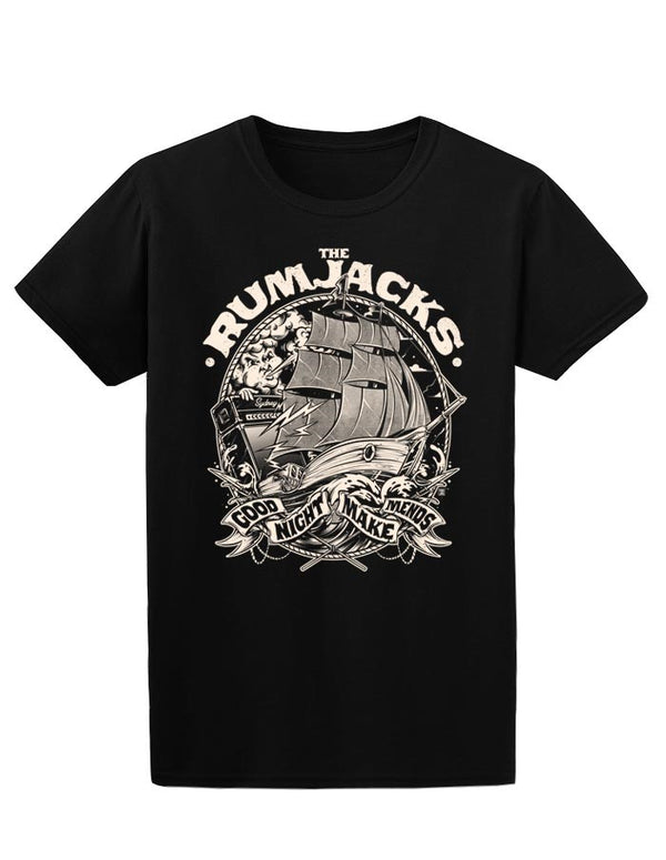 THE RUMJACKS "Ship" T-Shirt BLACK