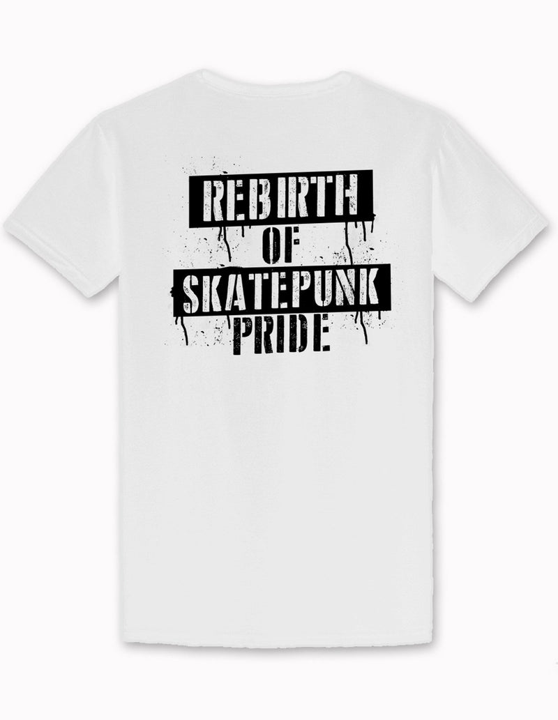 NO FUN AT ALL "rebirth of the skatepunk pride" T-Shirt WHITE
