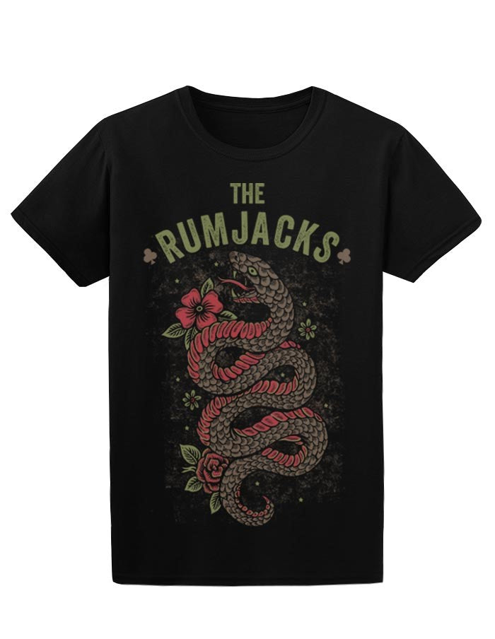 THE RUMJACKS "Snake" T-Shirt BLACK